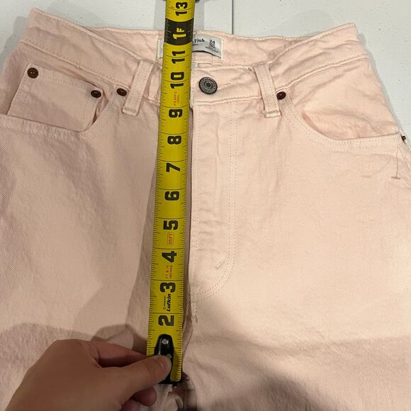 Abercrombie & Fitch Pink Curve Love 90s Relaxed Jean High Rise Size 00/24 SHORT - Picture 7 of 8